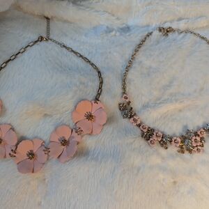 Charming Charlie Blush Floral Necklace Duo